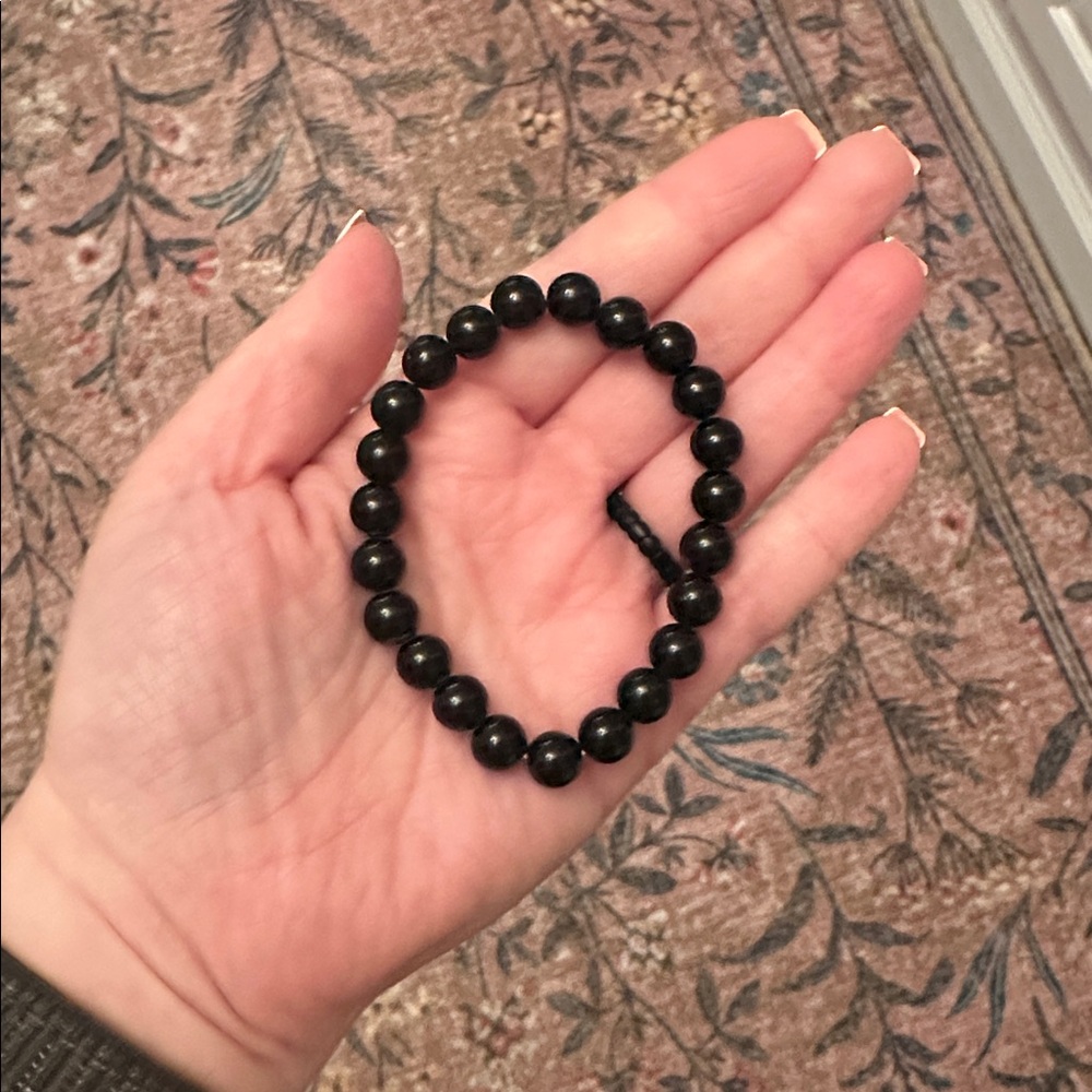 8mm Black Onyx Chakra Bead Stretch Bracelet